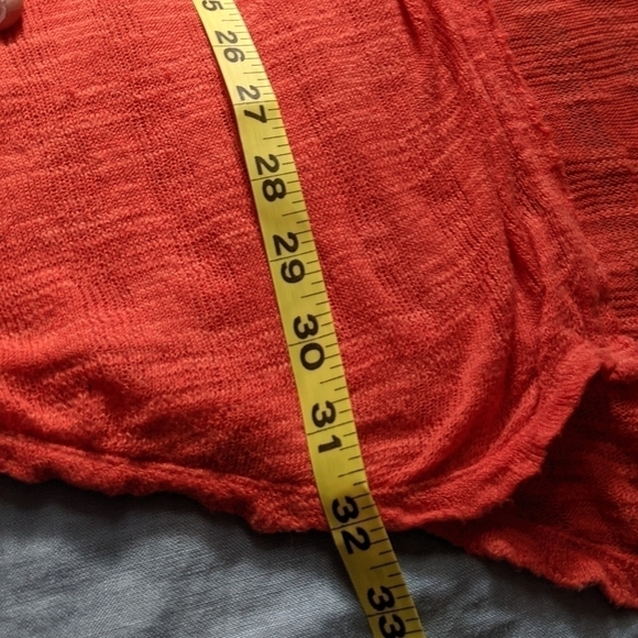 free People Orange Long Knit Button Down L tangerine - Picture 8 of 15